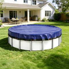 Ikodm Poolabdeckung Rund Poolplane 160 g/m² für Aufstellpool
