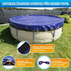 Ikodm Poolabdeckung Rund Poolplane 160 g/m² für Aufstellpool