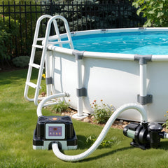 Ikodm Poolheizung Elektrisch 3KW mit FI-Schutz Digitalanzeige