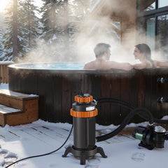 Ikodm Poolheizung Elektrisch mit Digitale Temperaturanzeige bis zu 45°