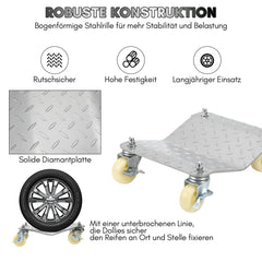 Ikodm Rangierhilfe PKW Rangierroller Auto 2/4 Stück