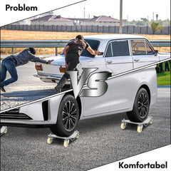 Ikodm Rangierhilfe PKW Rangierroller Auto 2/4 Stück