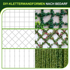 Ikodm Rankhilfe set für Kletterpflanzen Edelstahl 12m