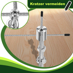 Ikodm Rankhilfe set für Kletterpflanzen Edelstahl 12m
