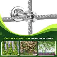 Ikodm Rankhilfe set für Kletterpflanzen Edelstahl 12m