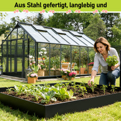 Ikodm Metall-Rasenkante 15 cm hoch, verschiedene Längen, Designs & Farben