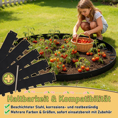 Ikodm Rasenkante Metall Flexible mit Erdanker 5m/10m