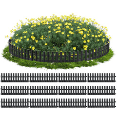 Ikodm 6 Stück Kunststoff-Rasenkanten Beetumrandung & Gartenumrandung für Rasen, Beete und Wege