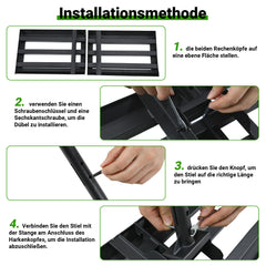 Ikodm Rasenrakel Nivellierrechen 75cm×25cm mit Gummigriff