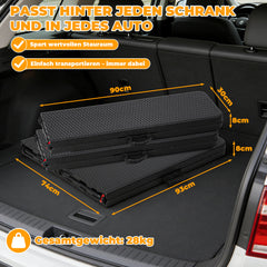 Ikodm Bierzeltgarnitur klappbar 3-teilig Set Tisch & 2X Bierbänke Rattan-Look Gartentisch