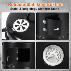 Ikodm 3 in 1 Smoker Räucherofen 2 Ebenen
