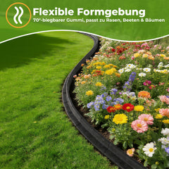 Ikodm Recyceltem Gummi Rasenkante 4 Stück Flexible