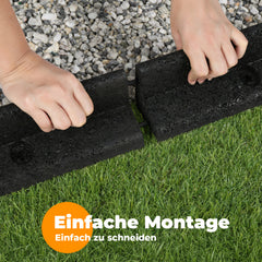 Ikodm Recyceltem Gummi Rasenkante 4 Stück Flexible