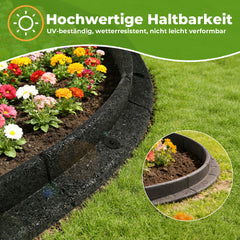 Ikodm Recyceltem Gummi Rasenkante 4 Stück Flexible