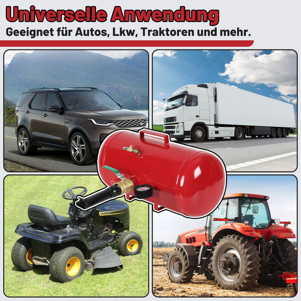 Ikodm Reifen Booster 20 L, Druckluft-Reifenfüller für Auto, LKW & Traktor