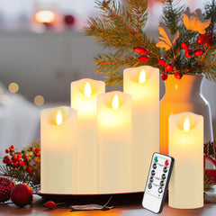 Ikodm Rote LED Kerzen mit Fernbedienung 5 Stück