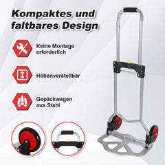 Ikodm Sackkarre Transportkarre klappbar 60 kg Tragkraft
