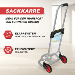 Ikodm Sackkarre Transportkarre klappbar 60 kg Tragkraft