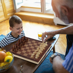 Ikodm Schachspiel 3 in 1 Schach Schachspiel