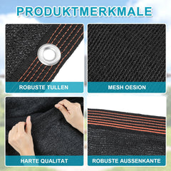 Ikodm Schattennetz mit Ösen HDPE Sonnenschutznetz
