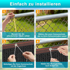 Ikodm Schattennetz mit Ösen HDPE Sonnenschutznetz