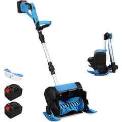 Ikodm Akku-Schneefräse, 21V/1000W Elektrische Schneefräse mit 2×4500mAh Akkus & Ladegerät