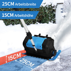 Ikodm Akku-Schneefräse, 21V/1000W Elektrische Schneefräse mit 2×4500mAh Akkus & Ladegerät