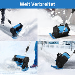 Ikodm Akku-Schneefräse, 21V/1000W Elektrische Schneefräse mit 2×4500mAh Akkus & Ladegerät