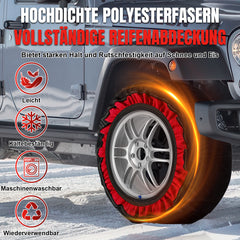 Ikodm 2x Schneesocken für Reifen Auto Reifensocken Verdickte