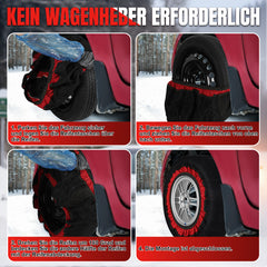 Ikodm 2x Schneesocken für Reifen Auto Reifensocken Verdickte