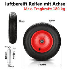Ikodm Schubkarrenrad Vollgummi/Luftbereift 4.80 4.00-8