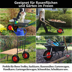 Ikodm Schubkarrenrad Vollgummi/Luftbereift 4.80 4.00-8