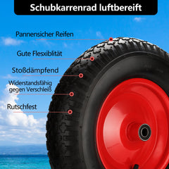 Ikodm Schubkarrenrad Vollgummi/Luftbereift 4.80 4.00-8
