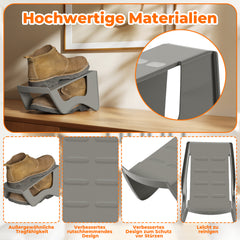 Ikodm Schuhorganizer 10 Stück, Schuhstapler rutschfest PP Doppelschicht Platzsparend für Schrank