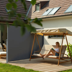 Ikodm Ausziehbare Seitenmarkise Sichtschutz 300cm · Höhe 140/160/180cm