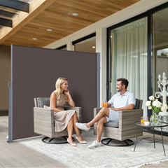 Ikodm Ausziehbare Seitenmarkise Sichtschutz 300cm · Höhe 140/160/180cm