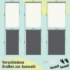 Ikodm Senkrechtmarkise Außenrollo Sichtschutz mit Handkurbel