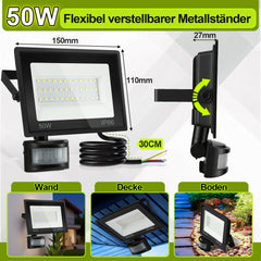 Ikodm LED-Sensorstrahler mit Bewegungsmelder, Kaltweiß, verschiedene Leistungen