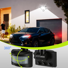 Ikodm LED-Sensorstrahler mit Bewegungsmelder, Kaltweiß, verschiedene Leistungen