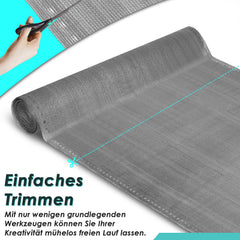 Ikodm Sichtschutz HDPE 150 g/m² Windschutz Grün/Grau