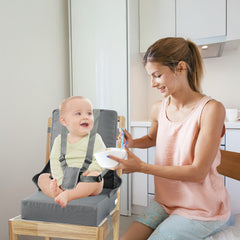 Ikodm Tragbares Sitzkissen Kinder Stuhl, Rutschfeste Baby Sitzerhöhung inklusive Storage Bag