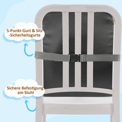 Ikodm Tragbares Sitzkissen Kinder Stuhl, Rutschfeste Baby Sitzerhöhung inklusive Storage Bag