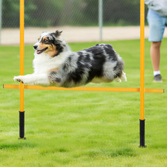 Ikodm Slalomstangen Fussball Set, Slalom Stangen mit Feder, Slalom Poles 6, Sprunghafte Agilität Stangen, Fussball trainingszubehör für Koordinationstraining, Hundesport