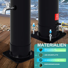 Ikodm 35L Solardusche Curve mit Regenduschkopf und Schutzhaube