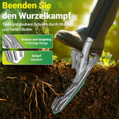 Ikodm Wurzelspaten Spaten mit Wurzelsäge V-förmiger 120cm