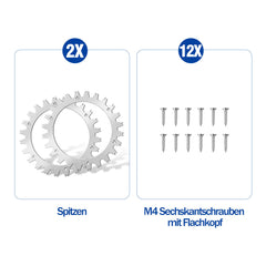 Ikodm 2er Set silberne Roboter Rasenmäher Spikes