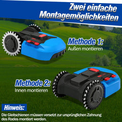 Ikodm 2er Set silberne Roboter Rasenmäher Spikes