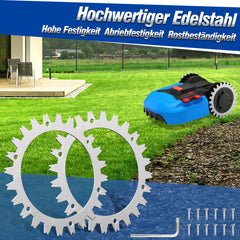 Ikodm 2er Set silberne Roboter Rasenmäher Spikes