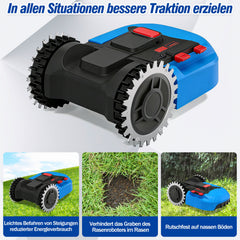 Ikodm 2er Set silberne Roboter Rasenmäher Spikes