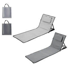 Ikodm Strandliege Tragbar Strandmatte mit Verstellbarer Höhe 145cm